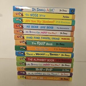 14 Dr. Seuss Beginner Bright and Early Books Toddler Book Lot As-Shown